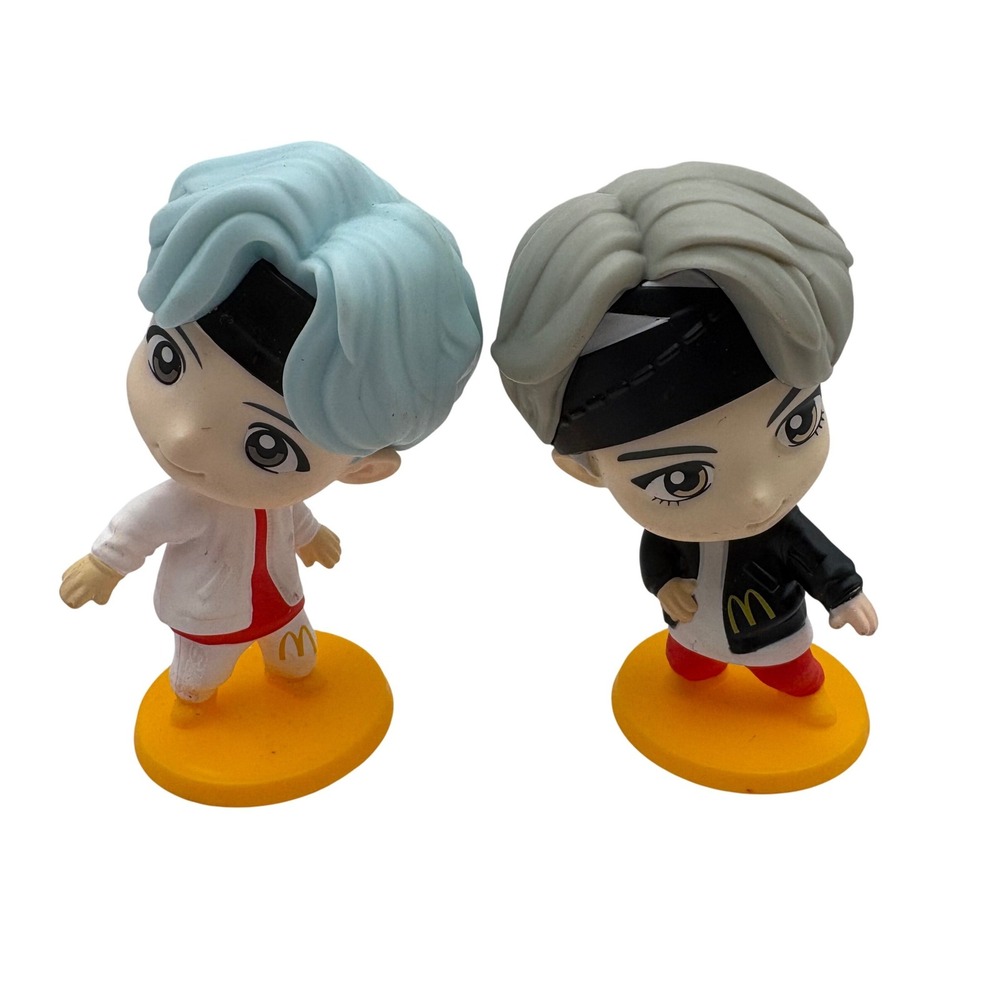 BTS McDonald's TinyTAN RM and V Figures Dynamite Collaboration Happy Meal Toys
